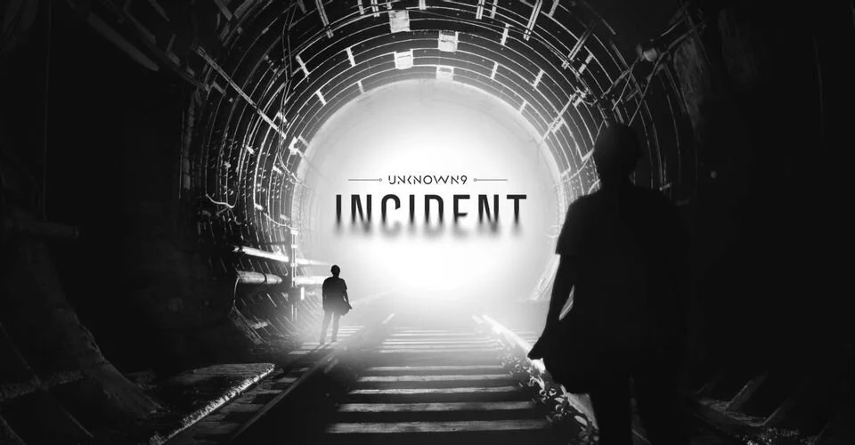 A silhouetted figure approaches a bright portal for Unknown 9